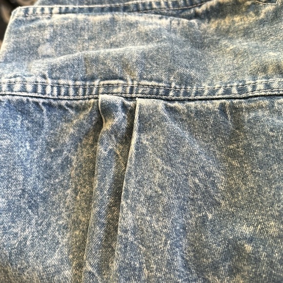 VTG 80’s Pam Sloane Acid Wash MIDI Pencil Skirt Sz 13/14 Front Yoke 100% Cotton - Picture 6 of 8